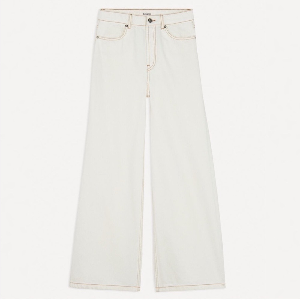 ba&sh CSOUL Wide Leg Organic Cotton Jeans